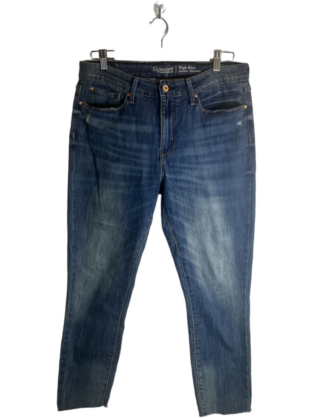 Signature by Levi Strauss Women High Rise Jeans in Dark Blue, Size 30